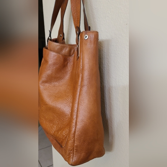 Liz Claiborne Leather Boho Tote - Picture 6 of 10